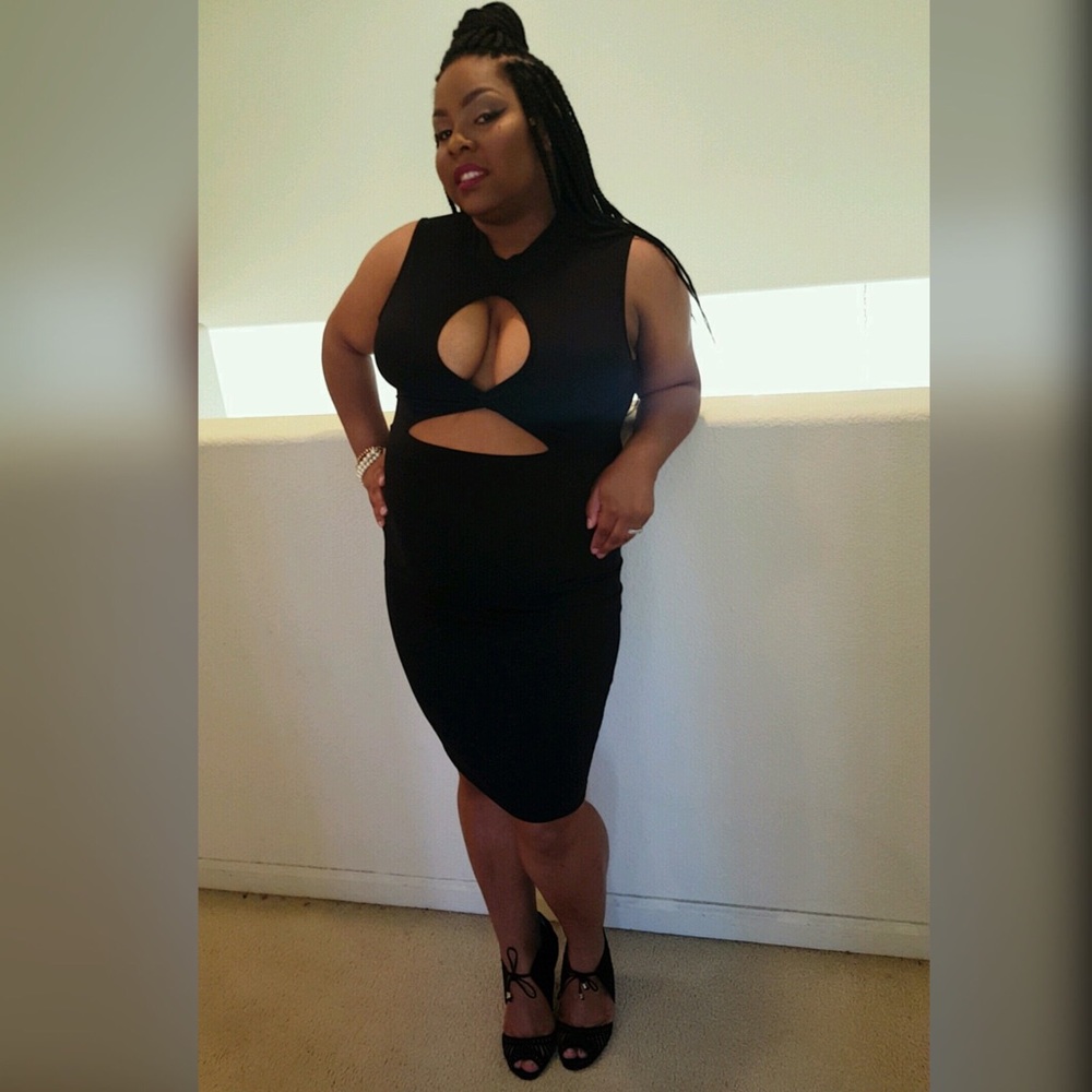 NWT Sexy Little Black Peep Dress